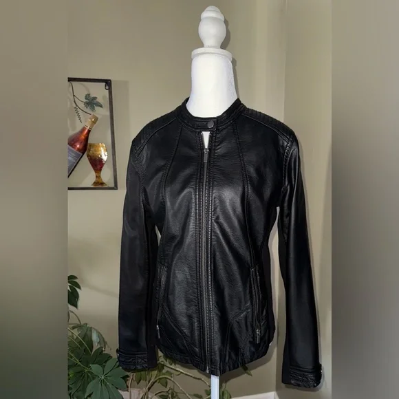 Maurices Black Vegan Leather Jacket - Picture 6 of 11